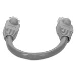 Picture of 6in Gray CAT 6A PVC Ethernet Cable Snagless Bubble Boot RJ-45 M/M