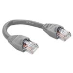 Picture of 6in Gray CAT 6A PVC Ethernet Cable Snagless Bubble Boot RJ-45 M/M