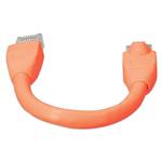 Picture of 6in Orange CAT 6A PVC Ethernet Cable Snagless Bubble Boot RJ-45 M/M