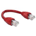 Picture of 6in Red CAT 6A PVC Ethernet Cable Snagless Bubble Boot RJ-45 M/M