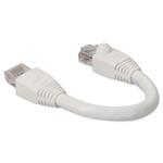 Picture of 6in White CAT 6A PVC Ethernet Cable Snagless Bubble Boot RJ-45 M/M