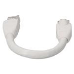 Picture of 6in White CAT 6A PVC Ethernet Cable Snagless Bubble Boot RJ-45 M/M