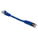 Picture of 6in Blue CAT 6 Shielded PVC Ethernet Cable Snagless Easy Clear Boot RJ-45 M/M