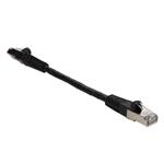 Picture of 6in Black CAT 6 Shielded PVC Ethernet Cable Snagless Easy Clear Boot RJ-45 M/M