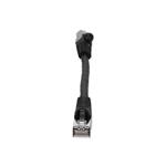 Picture of 6in Black CAT 6 Shielded PVC Ethernet Cable Snagless Easy Clear Boot RJ-45 M/M