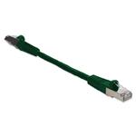 Picture of 6in Green CAT 6 Shielded PVC Ethernet Cable Snagless Easy Clear Boot RJ-45 M/M