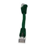 Picture of 6in Green CAT 6 Shielded PVC Ethernet Cable Snagless Easy Clear Boot RJ-45 M/M