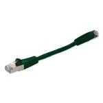 Picture of 6in Green CAT 6 Shielded PVC Ethernet Cable Snagless Easy Clear Boot RJ-45 M/M