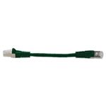 Picture of 6in Green CAT 6 Shielded PVC Ethernet Cable Snagless Easy Clear Boot RJ-45 M/M