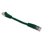 Picture of 6in Green CAT 6 Shielded PVC Ethernet Cable Snagless Easy Clear Boot RJ-45 M/M