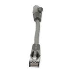 Picture of 6in Gray CAT 6 Shielded PVC Ethernet Cable Snagless Easy Clear Boot RJ-45 M/M