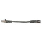 Picture of 6in Gray CAT 6 Shielded PVC Ethernet Cable Snagless Easy Clear Boot RJ-45 M/M