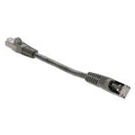 Picture of 6in Gray CAT 6 Shielded PVC Ethernet Cable Snagless Easy Clear Boot RJ-45 M/M