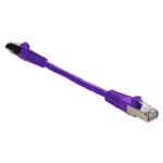 Picture of 6in Purple CAT 6 Shielded PVC Ethernet Cable Snagless Easy Clear Boot RJ-45 M/M