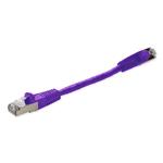 Picture of 6in Purple CAT 6 Shielded PVC Ethernet Cable Snagless Easy Clear Boot RJ-45 M/M