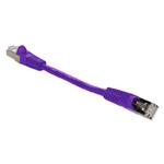 Picture of 6in Purple CAT 6 Shielded PVC Ethernet Cable Snagless Easy Clear Boot RJ-45 M/M