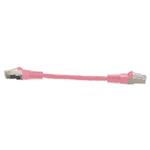 Picture of 6in Pink CAT 6 Shielded PVC Ethernet Cable Snagless Easy Clear Boot RJ-45 M/M