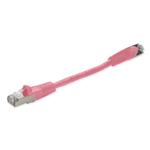 Picture of 6in Pink CAT 6 Shielded PVC Ethernet Cable Snagless Easy Clear Boot RJ-45 M/M