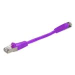 Picture of 6in Violet CAT 6 Shielded PVC Ethernet Cable Snagless Easy Clear Boot RJ-45 M/M