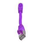 Picture of 6in Violet CAT 6 Shielded PVC Ethernet Cable Snagless Easy Clear Boot RJ-45 M/M