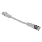 Picture of 6in White CAT 6 Shielded PVC Ethernet Cable Snagless Easy Clear Boot RJ-45 M/M