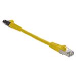 Picture of 6in Yellow CAT 6 Shielded PVC Ethernet Cable Snagless Easy Clear Boot TAA RJ-45 M/M