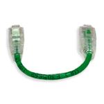 Picture of 6in Green CAT 6 Slim PVC Ethernet Cable Snagless Clear-Claw RJ-45 M/M