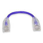 Picture of 6in Purple CAT 6 Slim PVC Ethernet Cable Snagless Clear-Claw RJ-45 M/M