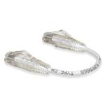 Picture of 6in White CAT 6 Slim PVC Ethernet Cable Snagless Clear-Claw RJ-45 M/M