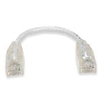 Picture of 6in White CAT 6 Slim PVC Ethernet Cable Snagless Clear-Claw RJ-45 M/M