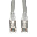 Picture of 0.5m Gray CAT 6A Shielded LSZH Ethernet Cable Snagless Easy Clear Boot RJ-45 M/M