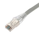 Picture of 0.5m Gray CAT 6A Shielded LSZH Ethernet Cable Snagless Easy Clear Boot RJ-45 M/M
