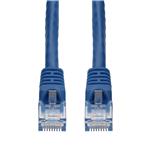 Picture of 8in Blue CAT 6A PVC Ethernet Cable Snagless Bubble Boot RJ-45 M/M