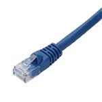 Picture of 8in Blue CAT 6A PVC Ethernet Cable Snagless Bubble Boot RJ-45 M/M