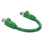 Picture of 6in Green CAT 6A PVC Ethernet Cable Snagless Bubble Boot RJ-45 M/M
