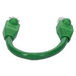 Picture of 6in Green CAT 6A PVC Ethernet Cable Snagless Bubble Boot RJ-45 M/M