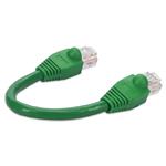 Picture of 6in Green CAT 6A PVC Ethernet Cable Snagless Bubble Boot RJ-45 M/M