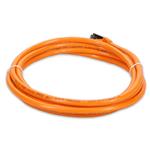 Picture of 1.5ft Orange CAT 6 Shielded PVC Ethernet Cable Snagless Easy Clear Boot RJ-45 M/M