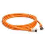 Picture of 1.5ft Orange CAT 6 Shielded PVC Ethernet Cable Snagless Easy Clear Boot RJ-45 M/M