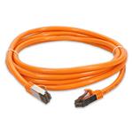 Picture of 1.5ft Orange CAT 6 Shielded PVC Ethernet Cable Snagless Easy Clear Boot RJ-45 M/M