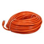 Picture of 100ft Orange CAT 6 PVC Ethernet Cable Snagless Bubble Boot RJ-45 M/M