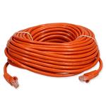 Picture of 100ft Orange CAT 6 PVC Ethernet Cable Snagless Bubble Boot RJ-45 M/M