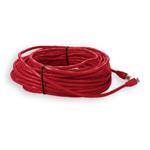 Picture of 100ft Red CAT 6 PVC Ethernet Cable Snagless Easy Clear Boot TAA RJ-45 M/M