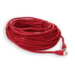Picture of 100ft Red CAT 6 PVC Ethernet Cable Snagless Easy Clear Boot TAA RJ-45 M/M