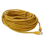 Picture of 100ft Yellow CAT 6 PVC Ethernet Cable Snagless Bubble Boot RJ-45 M/M