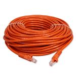Picture of 100ft Orange CAT 6A PVC Ethernet Cable Snagless Bubble Boot RJ-45 M/M