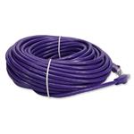 Picture of 100ft Purple CAT 6A PVC Ethernet Cable Snagless Bubble Boot RJ-45 M/M