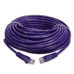 Picture of 100ft Purple CAT 6A PVC Ethernet Cable Snagless Bubble Boot RJ-45 M/M