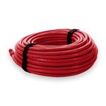 Picture of 100ft Red CAT 6A PVC Ethernet Cable Snagless Bubble Boot RJ-45 M/M
