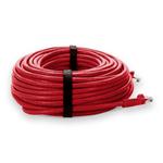 Picture of 100ft Red CAT 6A PVC Ethernet Cable Snagless Bubble Boot RJ-45 M/M